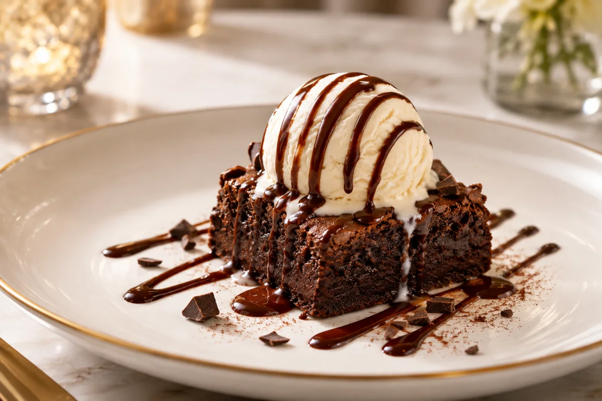 Brownie com sorvete