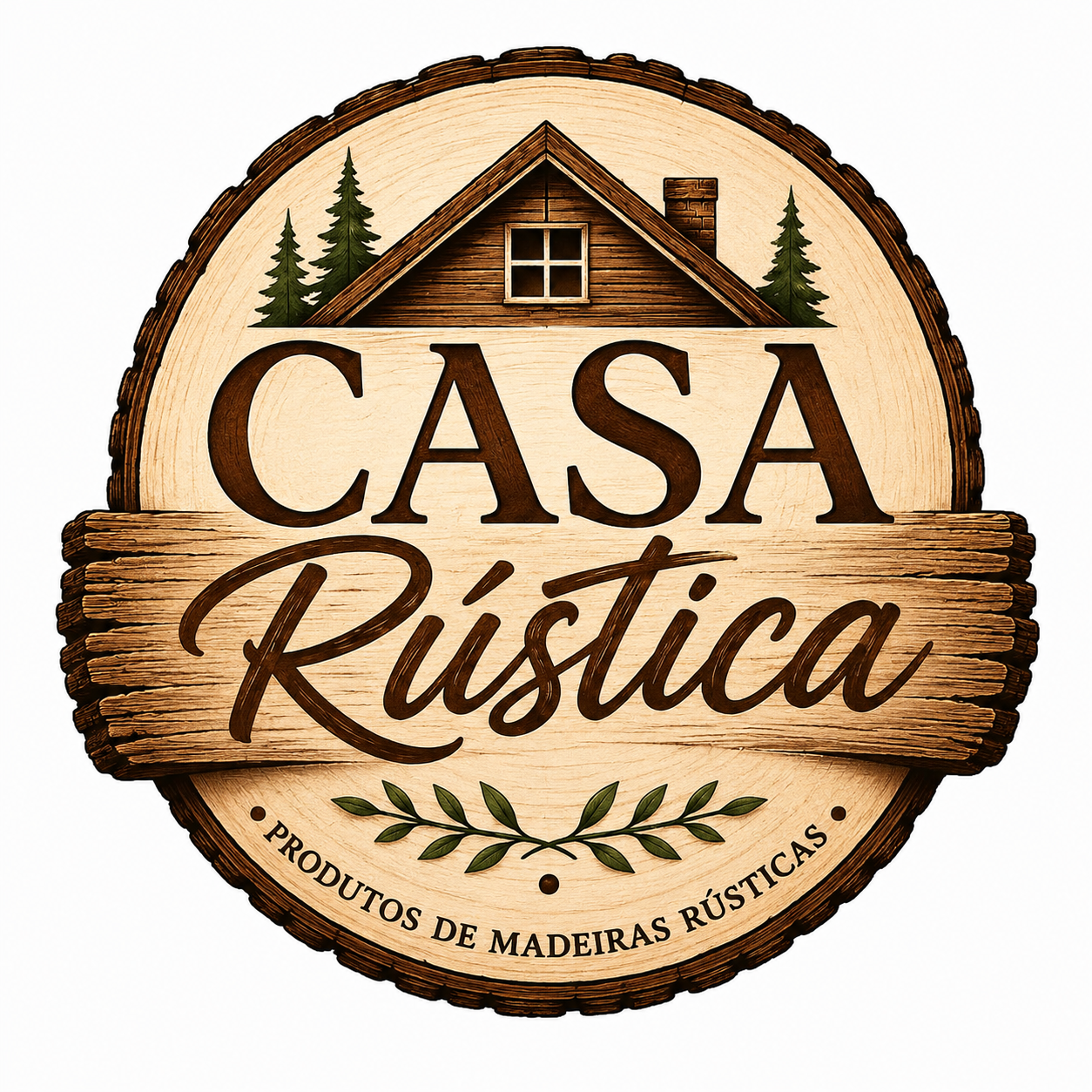 Logo Casa Rústica móveis em madeira tratada