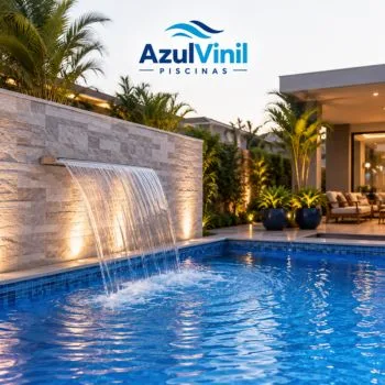 Cascatas - Azul vinil piscina