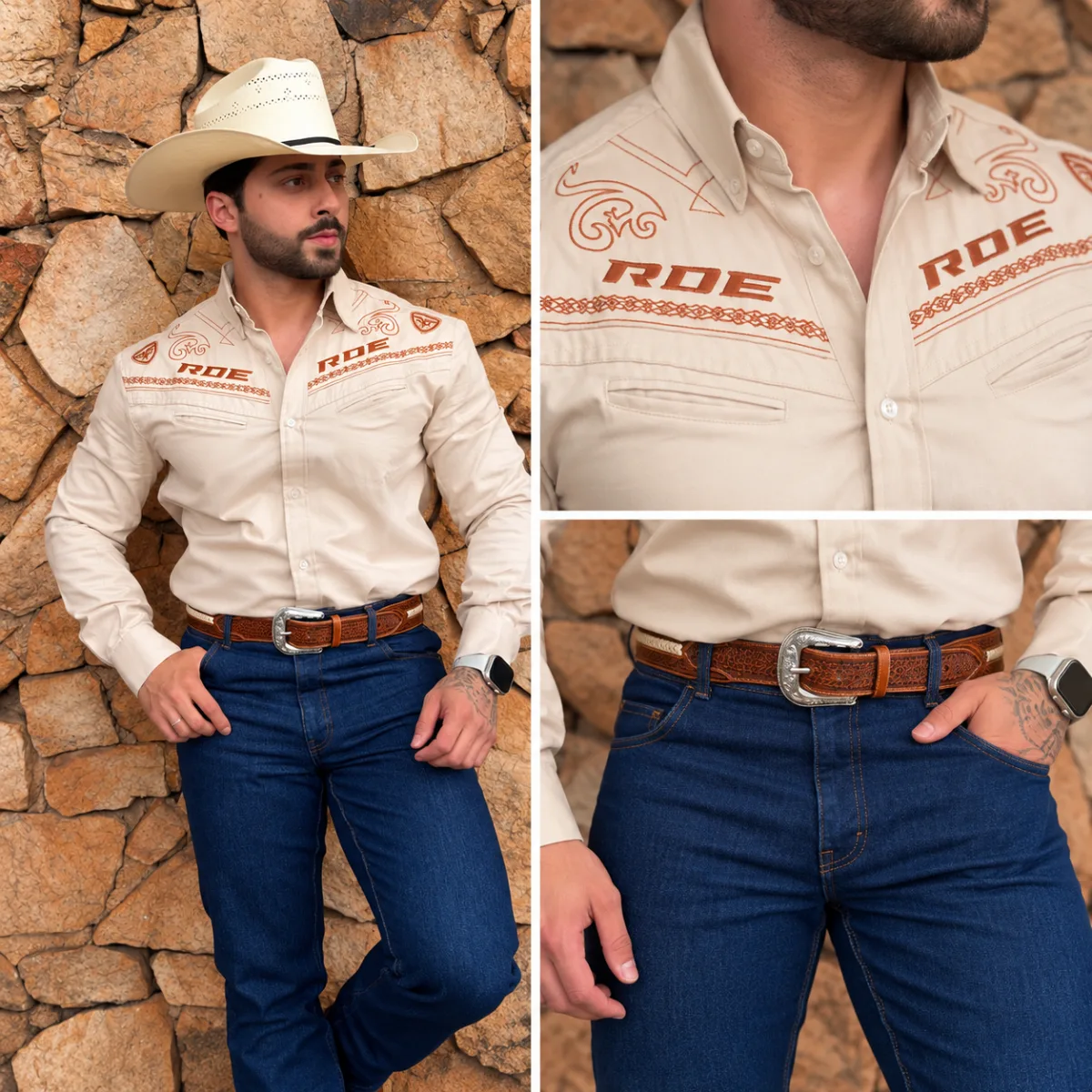 Camisa Masculina Country Bordada